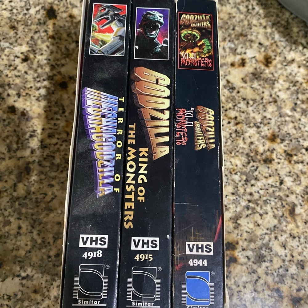 3 VTG Godzilla VHS King of Monsters 1956 Terror of Megagodzilla SciFi Monsters - Picture 14 of 16